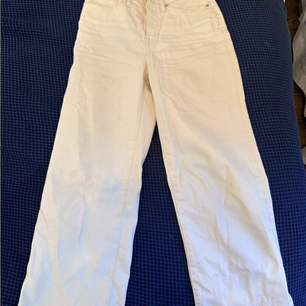 J. Crew Off-White Wide-Leg Jeans